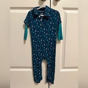 Nw/o tag kickee pants 18-24 mo long sleeve polo romper